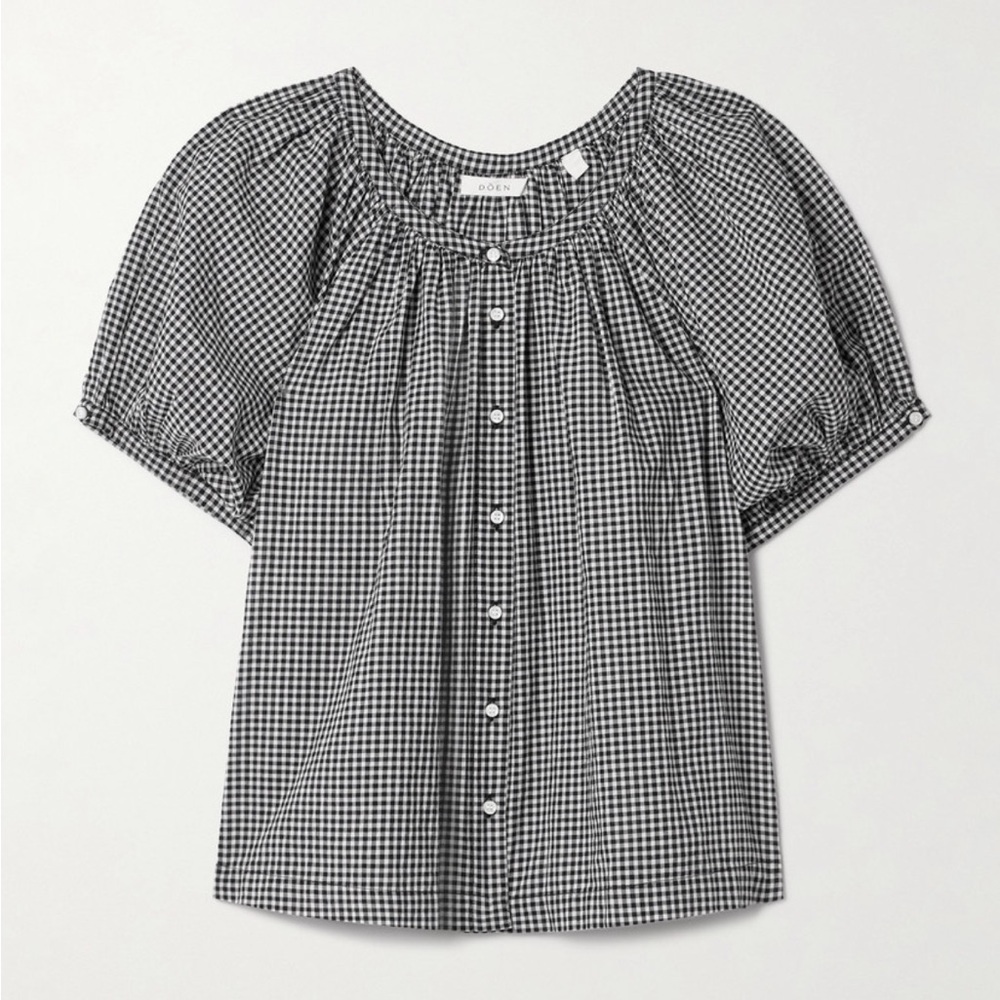 DÔEN
June gingham organic cotton blouse